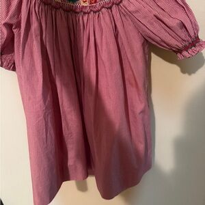 Pink Gingham Smocked Dress